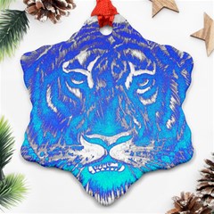 Background Fabric With Tiger Head Pattern Ornament (Snowflake)