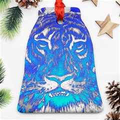 Background Fabric With Tiger Head Pattern Bell Ornament (Two Sides)