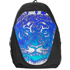 Background Fabric With Tiger Head Pattern Backpack Bag