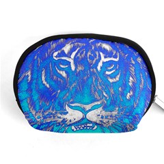 Background Fabric With Tiger Head Pattern Accessory Pouches (Medium) 