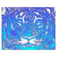 Background Fabric With Tiger Head Pattern Double Sided Flano Blanket (Medium) 