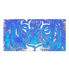 Background Fabric With Tiger Head Pattern Satin Shawl