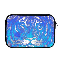 Background Fabric With Tiger Head Pattern Apple MacBook Pro 17  Zipper Case