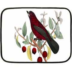 Bird On Branch Illustration Fleece Blanket (mini) by Amaryn4rt