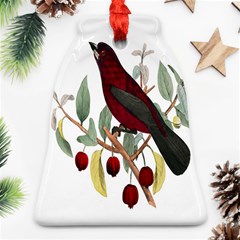 Bird On Branch Illustration Ornament (bell)