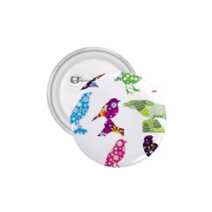 Birds Colorful Floral Funky 1 75  Buttons by Amaryn4rt