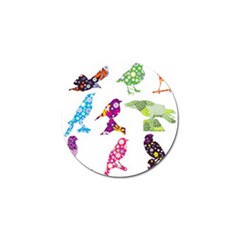 Birds Colorful Floral Funky Golf Ball Marker (4 Pack) by Amaryn4rt