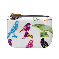 Birds Colorful Floral Funky Mini Coin Purses by Amaryn4rt