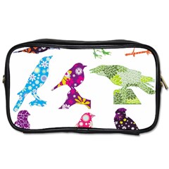 Birds Colorful Floral Funky Toiletries Bags by Amaryn4rt