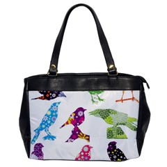 Birds Colorful Floral Funky Office Handbags by Amaryn4rt