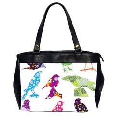 Birds Colorful Floral Funky Office Handbags (2 Sides)  by Amaryn4rt