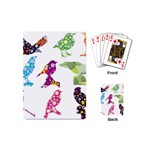 Birds Colorful Floral Funky Playing Cards (Mini)  Back