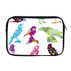 Birds Colorful Floral Funky Apple Macbook Pro 17  Zipper Case