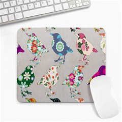 Birds Floral Pattern Wallpaper Large Mousepads by Amaryn4rt