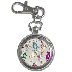 Birds Floral Pattern Wallpaper Key Chain Watches by Amaryn4rt