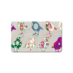 Birds Floral Pattern Wallpaper Magnet (name Card) by Amaryn4rt