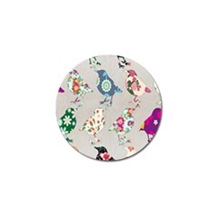 Birds Floral Pattern Wallpaper Golf Ball Marker (10 Pack) by Amaryn4rt