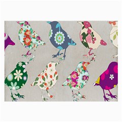 Birds Floral Pattern Wallpaper Large Glasses Cloth (2-side) by Amaryn4rt