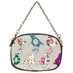 Birds Floral Pattern Wallpaper Chain Purses (one Side)  by Amaryn4rt