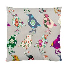 Birds Floral Pattern Wallpaper Standard Cushion Case (one Side) by Amaryn4rt