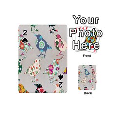 Birds Floral Pattern Wallpaper Playing Cards 54 (mini) 