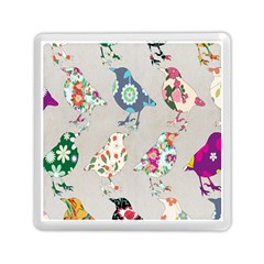 Birds Floral Pattern Wallpaper Memory Card Reader (square) 