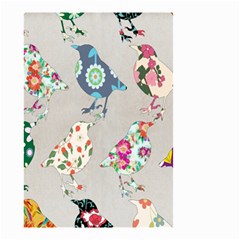 Birds Floral Pattern Wallpaper Small Garden Flag (two Sides)