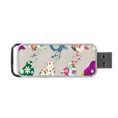 Birds Floral Pattern Wallpaper Portable Usb Flash (one Side)