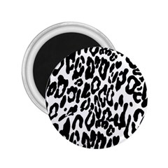 Black And White Leopard Skin 2 25  Magnets by Amaryn4rt