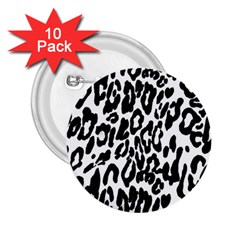 Black And White Leopard Skin 2 25  Buttons (10 Pack)  by Amaryn4rt