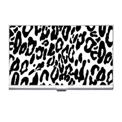 Black And White Leopard Skin Business Card Holders by Amaryn4rt