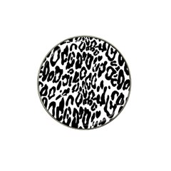 Black And White Leopard Skin Hat Clip Ball Marker by Amaryn4rt