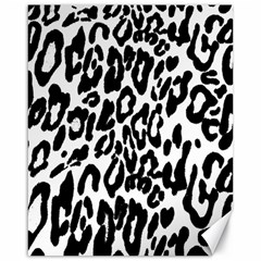 Black And White Leopard Skin Canvas 16  X 20   by Amaryn4rt