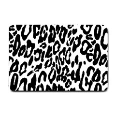 Black And White Leopard Skin Small Doormat  by Amaryn4rt