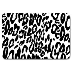 Black And White Leopard Skin Large Doormat  by Amaryn4rt