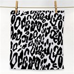 Black And White Leopard Skin Face Towel Front