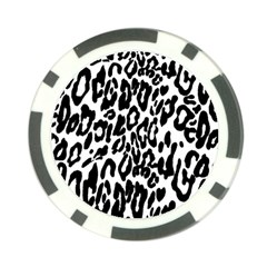 Black And White Leopard Skin Poker Chip Card Guard (10 Pack) by Amaryn4rt