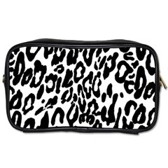 Black And White Leopard Skin Toiletries Bags