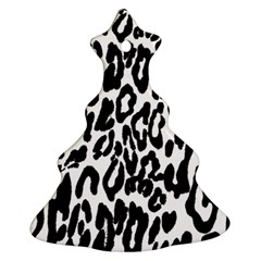 Black And White Leopard Skin Ornament (christmas Tree) 