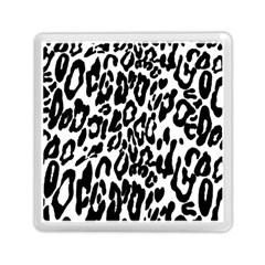 Black And White Leopard Skin Memory Card Reader (square) 