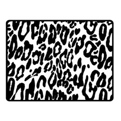 Black And White Leopard Skin Double Sided Fleece Blanket (small)  by Amaryn4rt