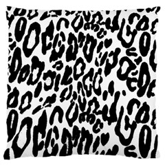 Black And White Leopard Skin Standard Flano Cushion Case (one Side) by Amaryn4rt