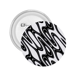 Black And White Wave Abstract 2 25  Buttons by Amaryn4rt