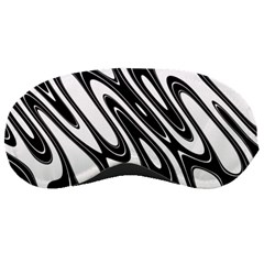 Black And White Wave Abstract Sleeping Masks by Amaryn4rt