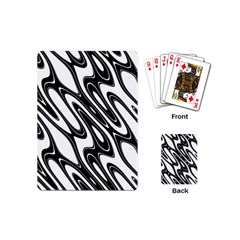 Black And White Wave Abstract Playing Cards (mini)  by Amaryn4rt