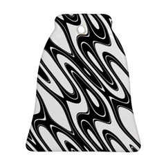 Black And White Wave Abstract Ornament (bell)