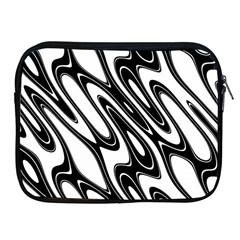 Black And White Wave Abstract Apple Ipad 2/3/4 Zipper Cases by Amaryn4rt