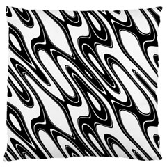 Black And White Wave Abstract Standard Flano Cushion Case (one Side)