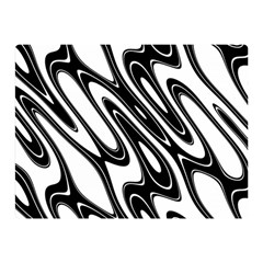 Black And White Wave Abstract Double Sided Flano Blanket (mini)  by Amaryn4rt