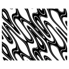 Black And White Wave Abstract Double Sided Flano Blanket (medium)  by Amaryn4rt